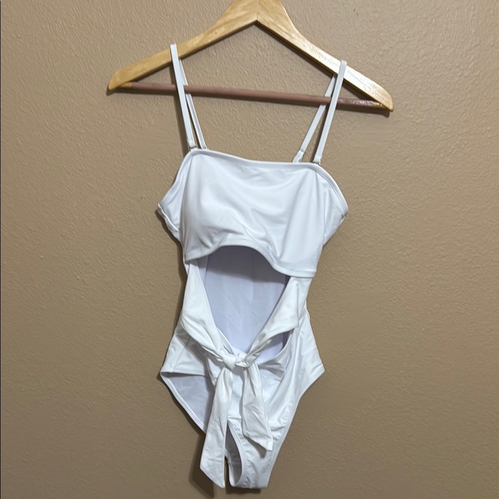 White Cutout One-Piece Swimsuit